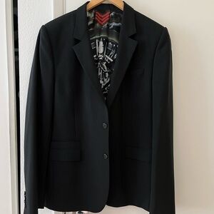 Givenchy Black Men's Blazer with Patterned Lining